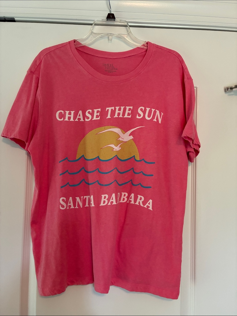 Time and Tru Coral Crew Neck Tee